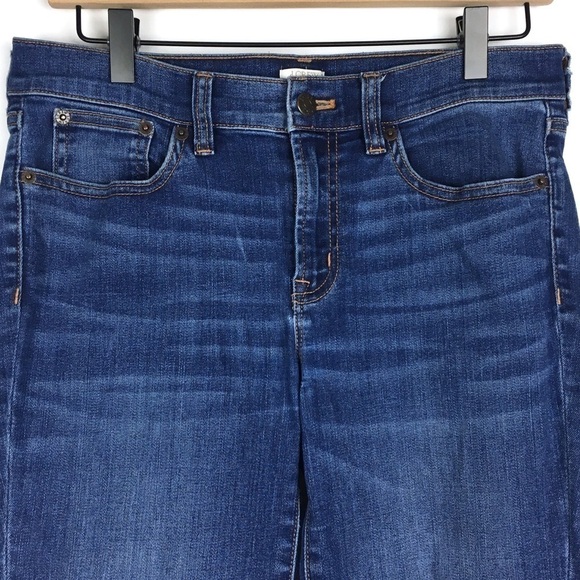J CREW Factory Jeans Skinny Stretch Mid Rise Medium Wash Denim Slim Size 27/28 - Picture 2 of 13